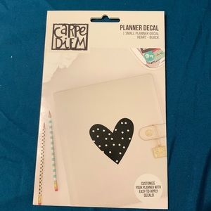Heart planner decal